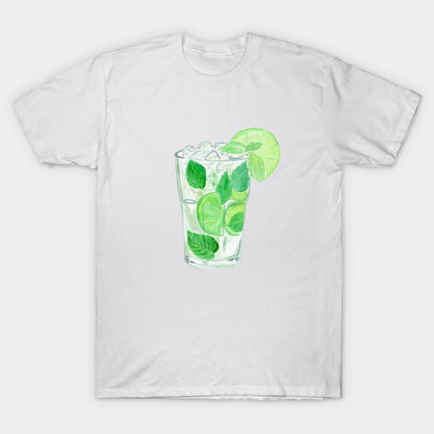 Mojito cocktail T-Shirt by DreamLoudArt